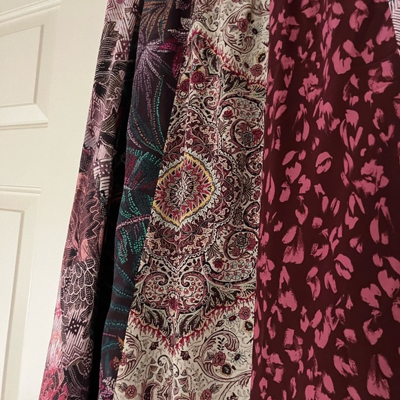 Johnny Was Multi Color Midi Silk Skirt with Polyester lining - Picture 2 of 4